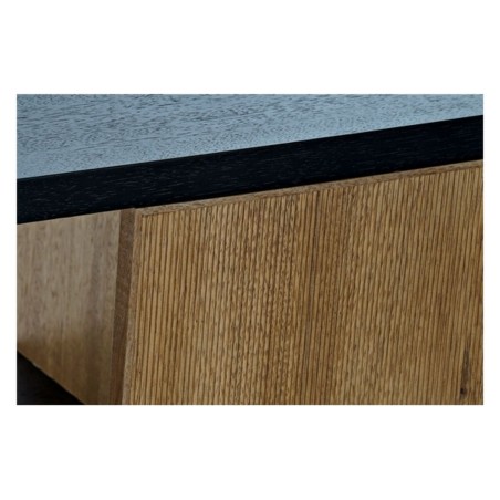 Aparador DKD Home Decor Alvin Negro Natural Hierro Fresno 160 x 40 x 7