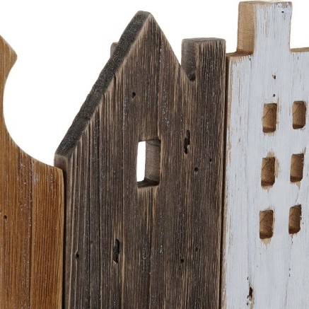 Portemanteau DKD Home Decor Métal Maisons 91 x 9,5 x 29,5 cm 2