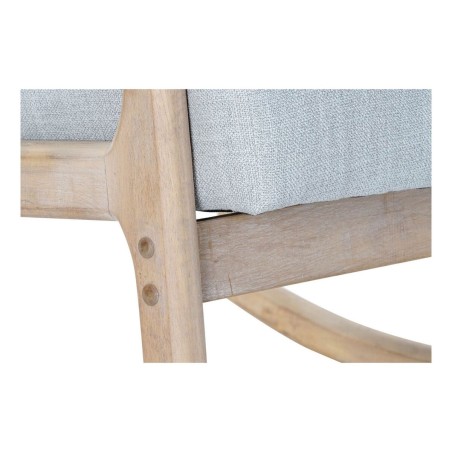 Mecedora DKD Home Decor Gris Natural Gris claro Lino Madera de caucho