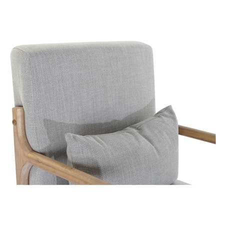 Mecedora DKD Home Decor Gris Natural Gris claro Lino Madera de caucho