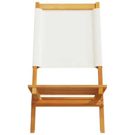 Chaises de jardin pliantes lot de 8 tissu et bois massif