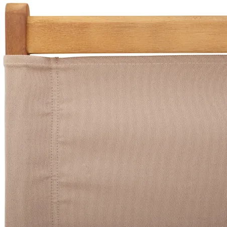 Chaises de jardin pliantes lot de 6 taupe tissu et bois massif