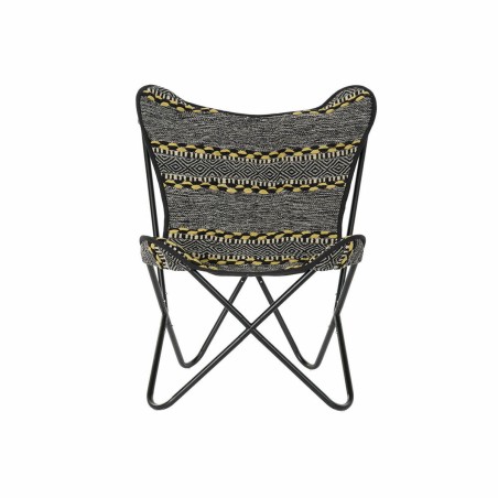 Butaca DKD Home Decor Amarillo Blanco Negro Multicolor Hierro 74 x 65