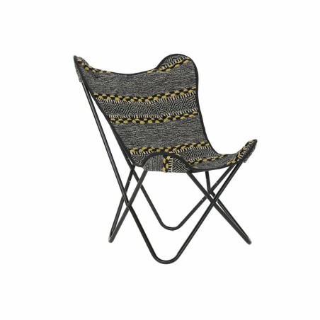 Poltrona DKD Home Decor Giallo Bianco Nero Multicolore Ferro 74 x 65 x