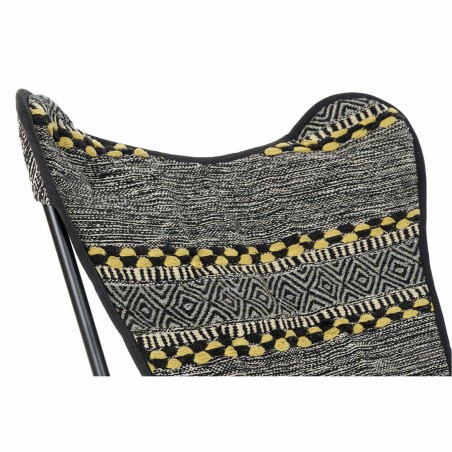 Poltrona DKD Home Decor Giallo Bianco Nero Multicolore Ferro 74 x 65 x