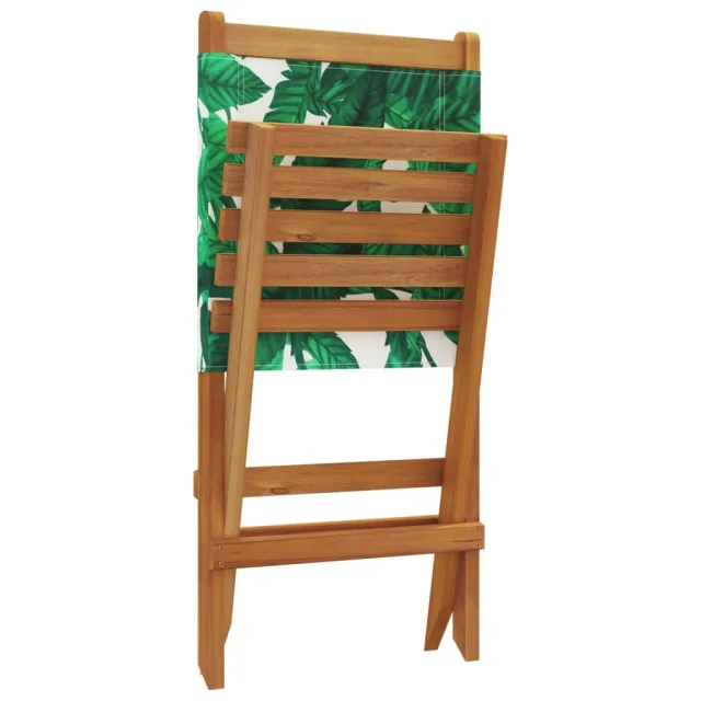 Chaises de jardin pliantes lot de 6 vert tissu et bois massif