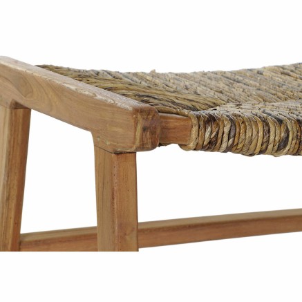 Hocker DKD Home Decor  65 x 47 x 40 cm natürlich Teakholz Kunststoff 2