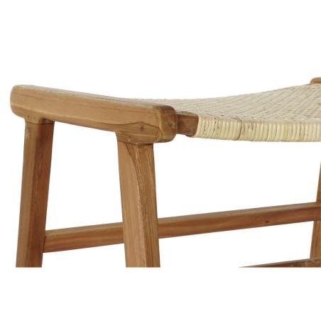 Banqueta DKD Home Decor  65 x 47 x 40 cm Natural Teca Plástico Multic
