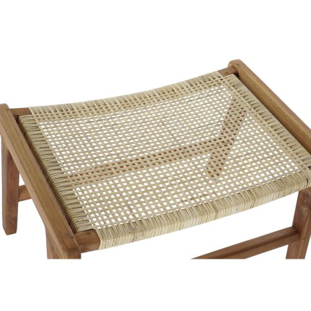 Bench DKD Home Decor  65 x 47 x 40 cm Natural Teak Plastic Multicolour