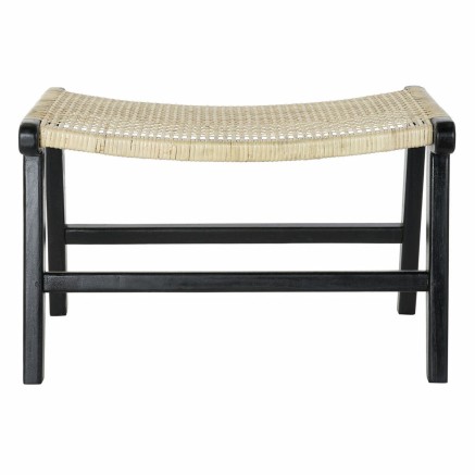 Banqueta DKD Home Decor 8424001823192 65 x 47 x 40 cm Natural Teca Neg