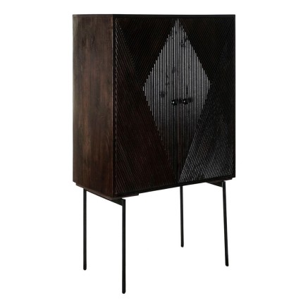 Aparador DKD Home Decor Negro Marrón oscuro Metal Madera de mango 84