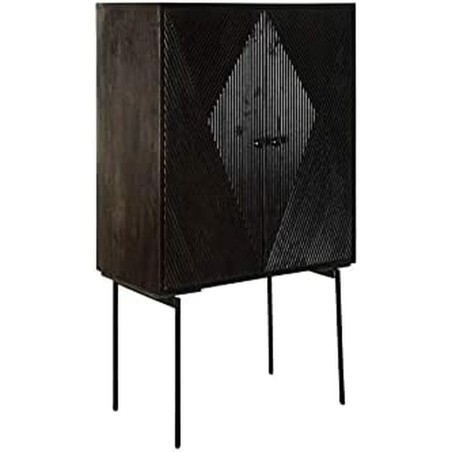Anrichte DKD Home Decor Schwarz Dunkelbraun Metall Mango-Holz 84 x 43