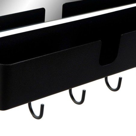 Wall mounted coat hanger DKD Home Decor Black Metal Loft 40 x 9 x 72 c