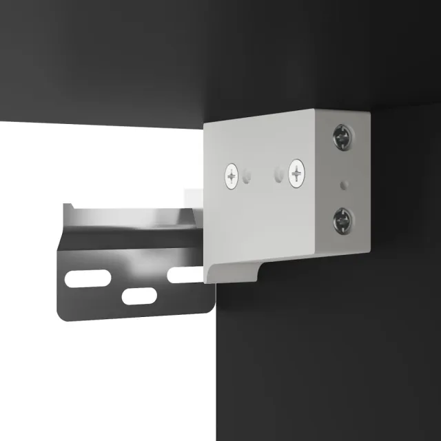 Ensemble de meubles salle de bain 2 pcs noir bois d'ingénierie