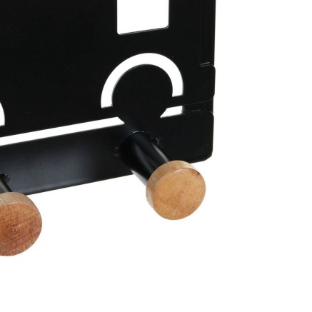 Perchero para Puertas DKD Home Decor 8424001835546 Tren Blanco Negro M 2