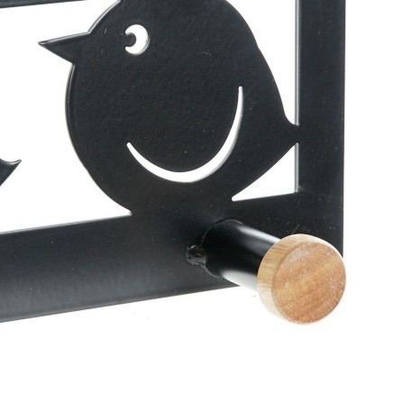 Jackenaufhänger für Türen DKD Home Decor 8424001835553 Vögel Weiß 2