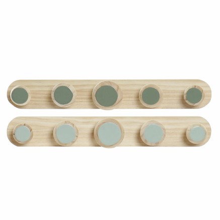Appendiabiti da parete DKD Home Decor Plastica Legno MDF Tropicale 48