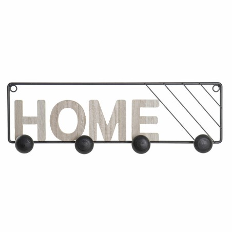 Wandkapstok DKD Home Decor Ijzer Hout MDF Loft (45 x 5 x 14 cm)