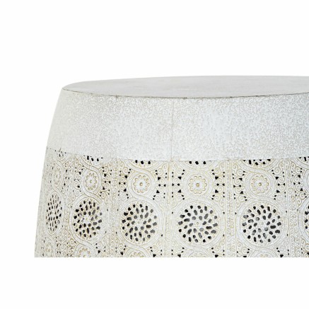 Table d'appoint DKD Home Decor Blanc Multicouleur Doré Métal 40 x 40 2