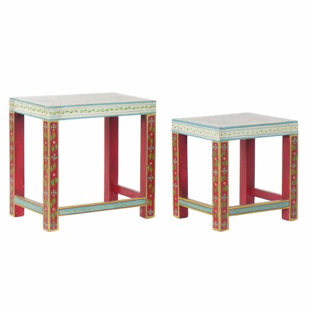 Table d'appoint DKD Home Decor 8424001853243 Naturel Multicouleur Acry