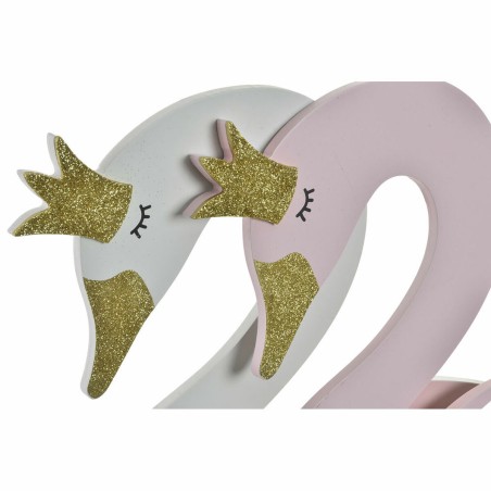 Appendiabiti da parete DKD Home Decor Legno Per bambini Cigno 40 x 4 x