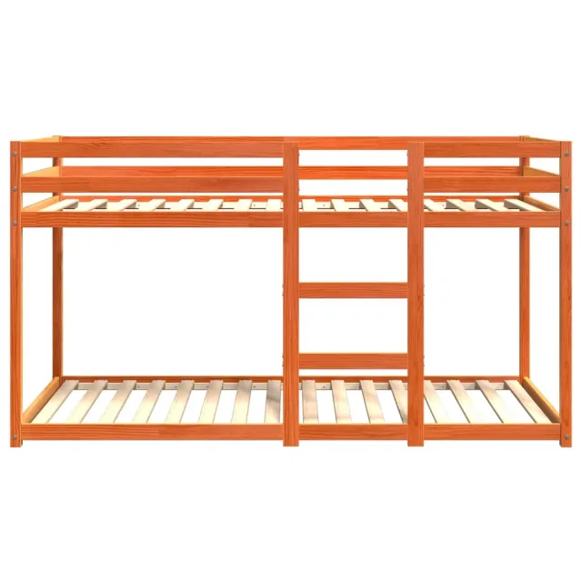 Lit superposé sans matelas cire marron 90x200 cm pin massif