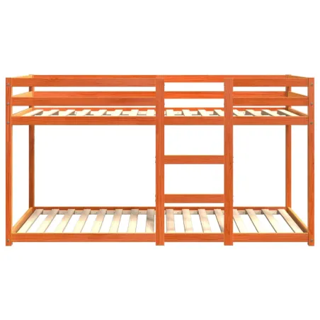 Lit superposé sans matelas cire marron 90x200 cm pin massif