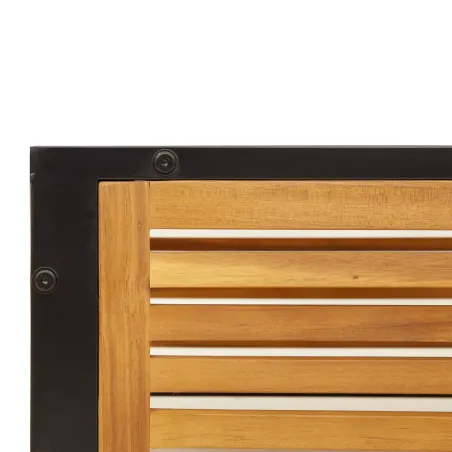 Salon de jardin avec coussins 9 pcs bois massif d'acacia