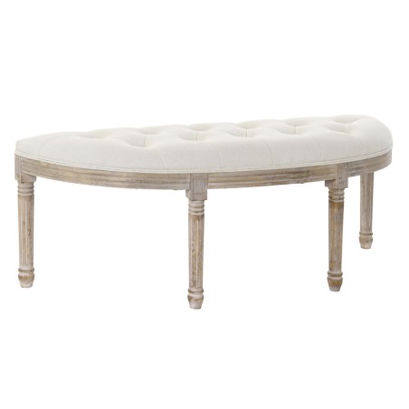 Banqueta DKD Home Decor Beige Natural Madera de caucho Plástico 125 x