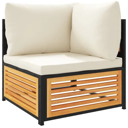 Salon de jardin avec coussins 12 pcs bois massif d'acacia