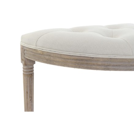 Banqueta DKD Home Decor Beige Natural Madera de caucho Plástico 125 x 2