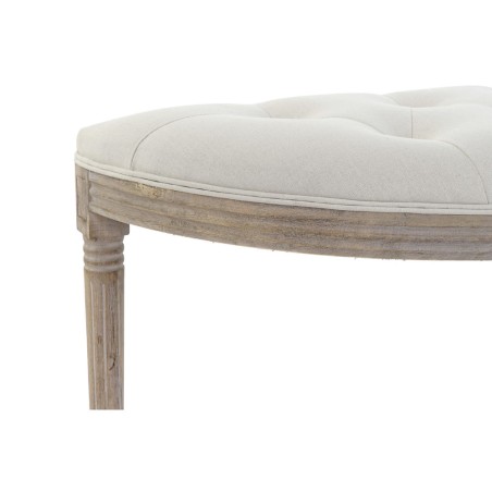 Banqueta DKD Home Decor Beige Natural Madera de caucho Plástico 125 x