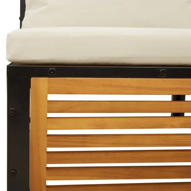 Salon de jardin avec coussins 6 pcs bois d'acacia solide