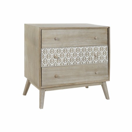 Caisson à Tiroirs DKD Home Decor 80 x 42 x 80 cm Naturel Blanc Feuill