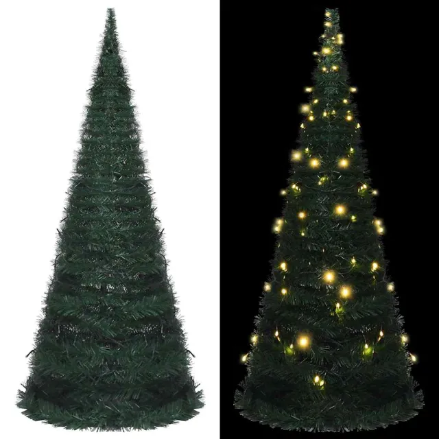 Sapin de Noël artificiel pré-éclairé avec guirlandes vert 150cm