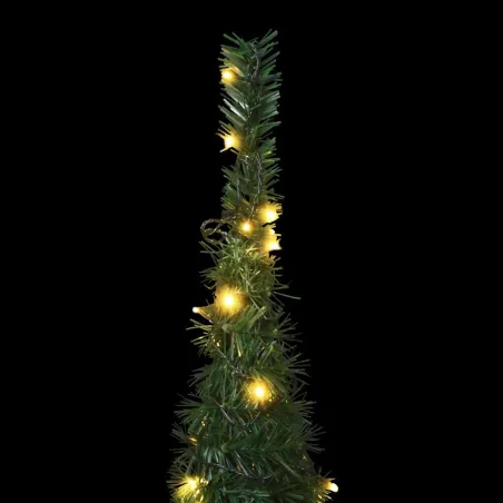 Sapin de Noël artificiel pré-éclairé avec guirlandes vert 150cm