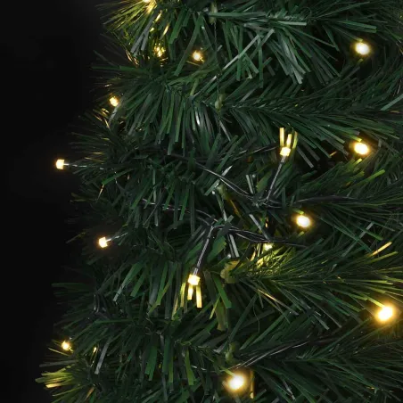 Sapin de Noël artificiel pré-éclairé avec guirlandes vert 150cm