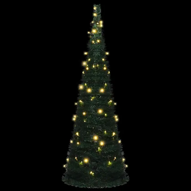 Sapin de Noël artificiel pré-éclairé avec guirlandes vert 180cm