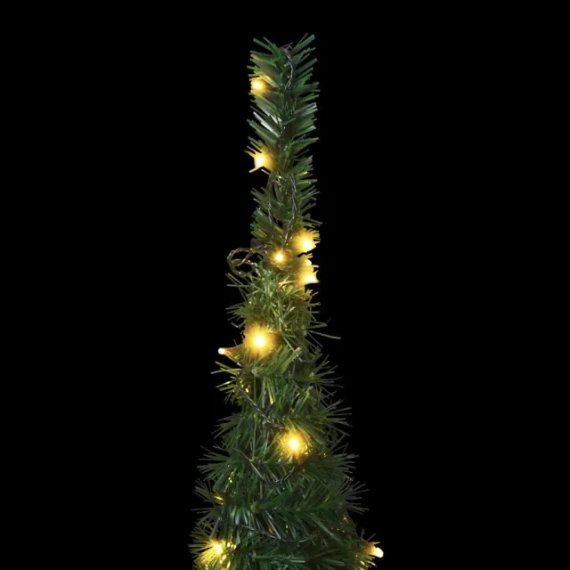 Sapin de Noël artificiel pré-éclairé avec guirlandes vert 210cm