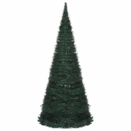 Sapin de Noël artificiel pré-éclairé avec guirlandes vert 210cm