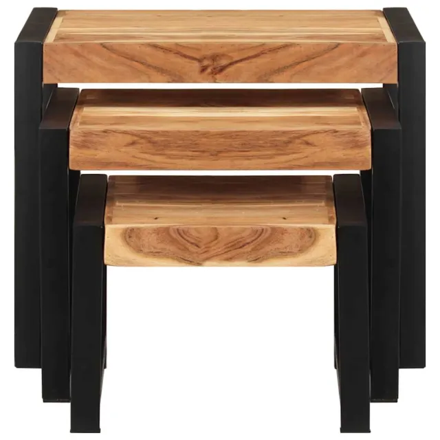 Tables gigognes 3 pcs Bois solide