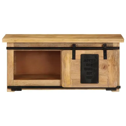 Meuble TV 90x35x40 cm Bois massif de manguier 2