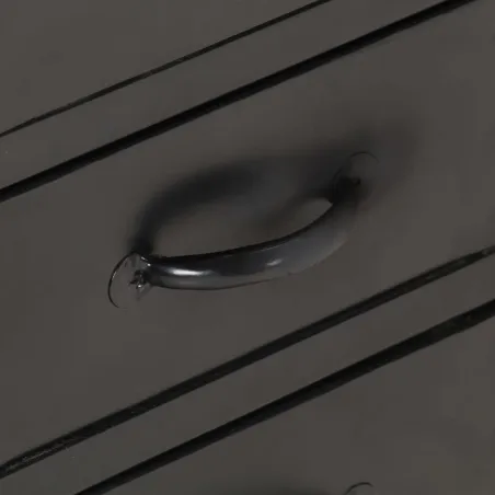 Buffet 110x30x65 cm Bois de manguier massif brut et acier