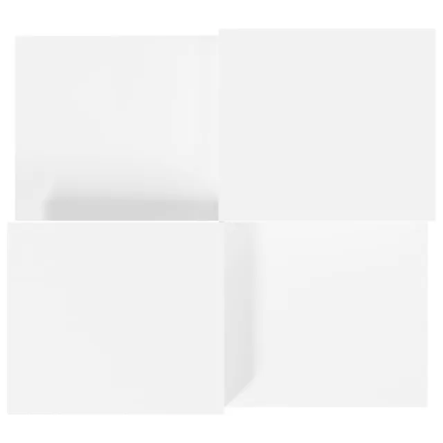 Tables basses 2 pcs blanc bois d'ingénierie