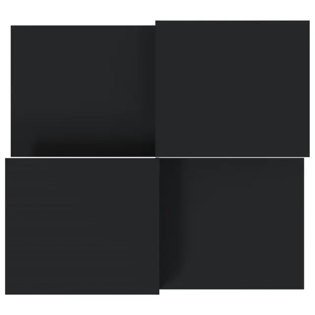 Tables basses 2 pcs Noir Bois d'ingénierie