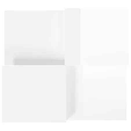 Tables basses 2 pcs blanc brillant bois d'ingénierie