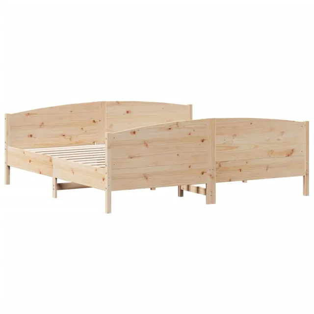 Cadre de lit sans matelas 200x200 cm bois massif de pin