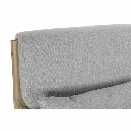 Butaca DKD Home Decor Gris Natural Poliéster Madera de caucho 65 x 83 2