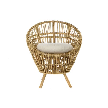 Poltrona DKD Home Decor 8424001750092 Naturale Cotone Bianco Rattan (7