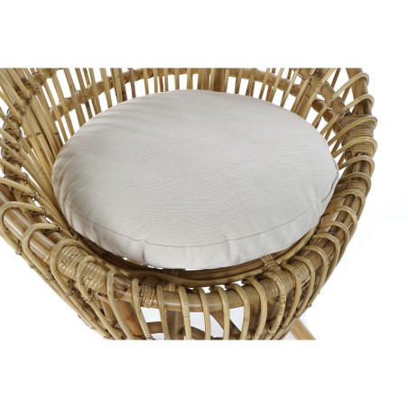 Leunstoel DKD Home Decor 8424001750092 Natuurlijk Katoen Wit Rotan (74